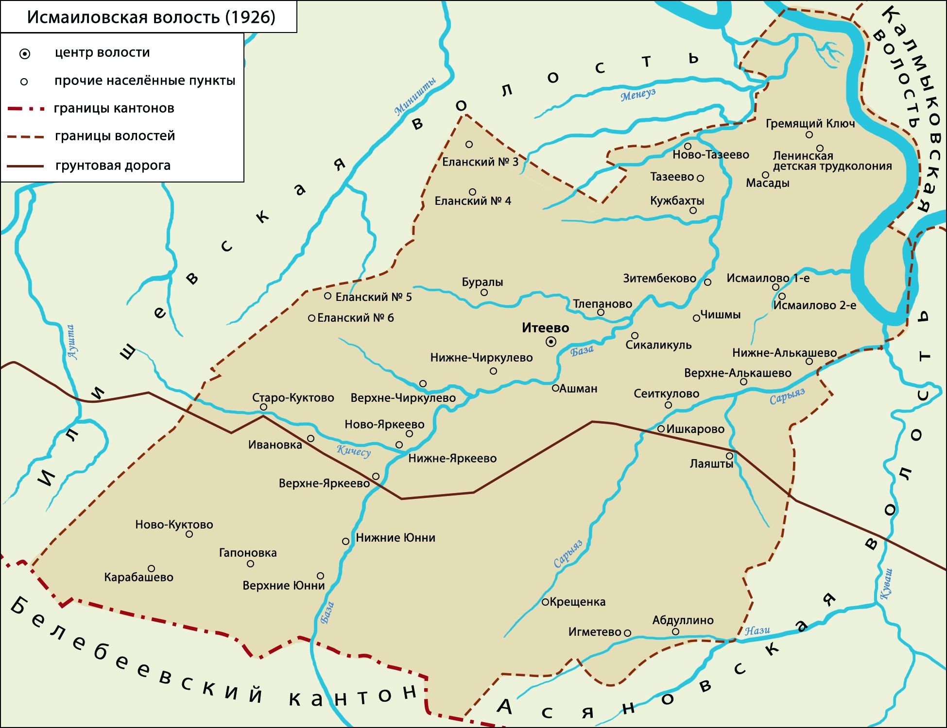 Карта Исмаиловской волости